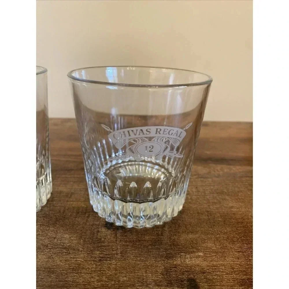 2 CHIVAS REGAL 12 Rocks Whiskey Cocktail Scotch Whiskey Glass
